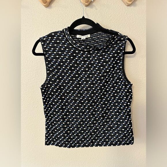 St. John Sleeveless Knit Mock Neck Blouse Sz M - Picture 1 of 6